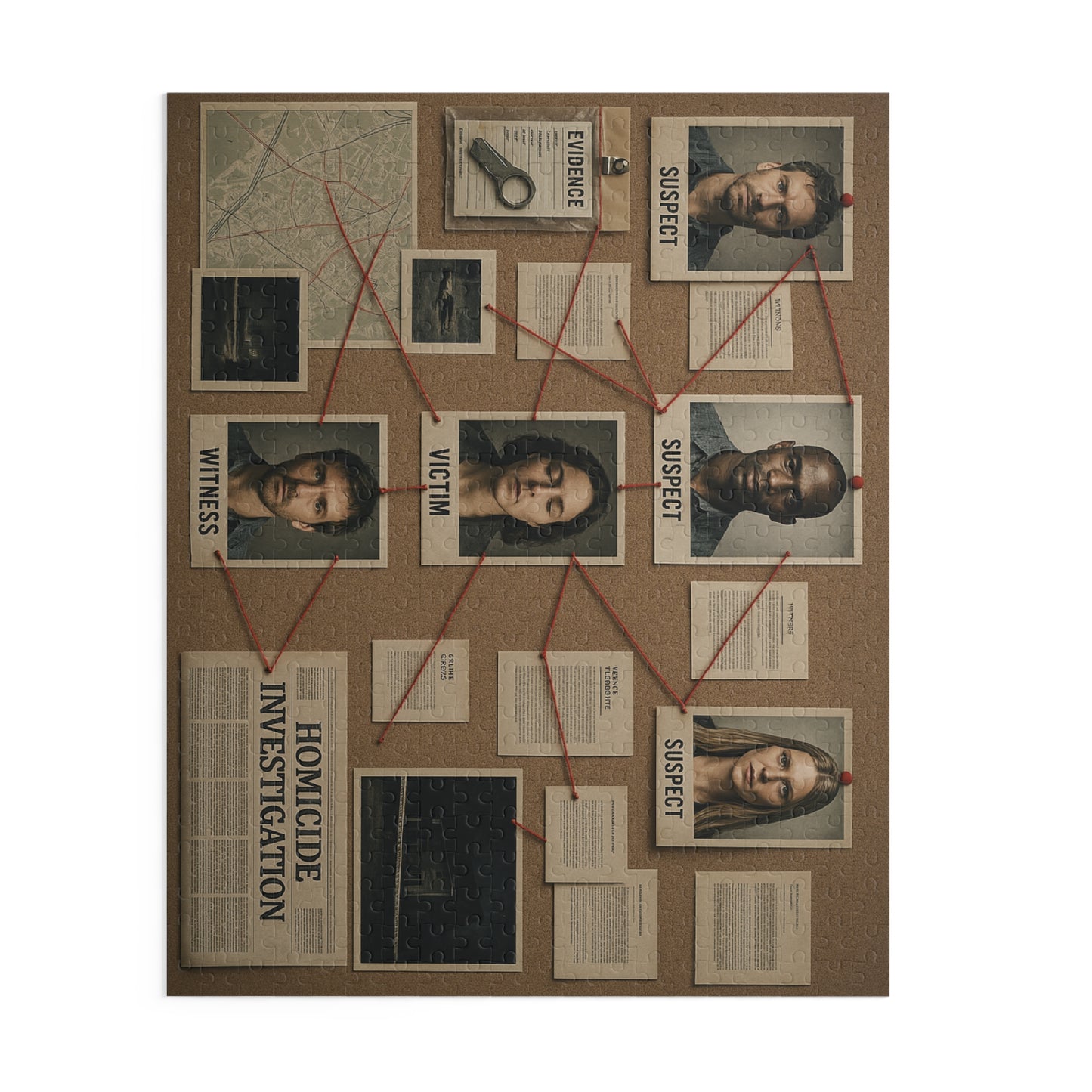 TRUE CRIME - Homicide Investigation Puzzle - 500-Piece Detective Challenge