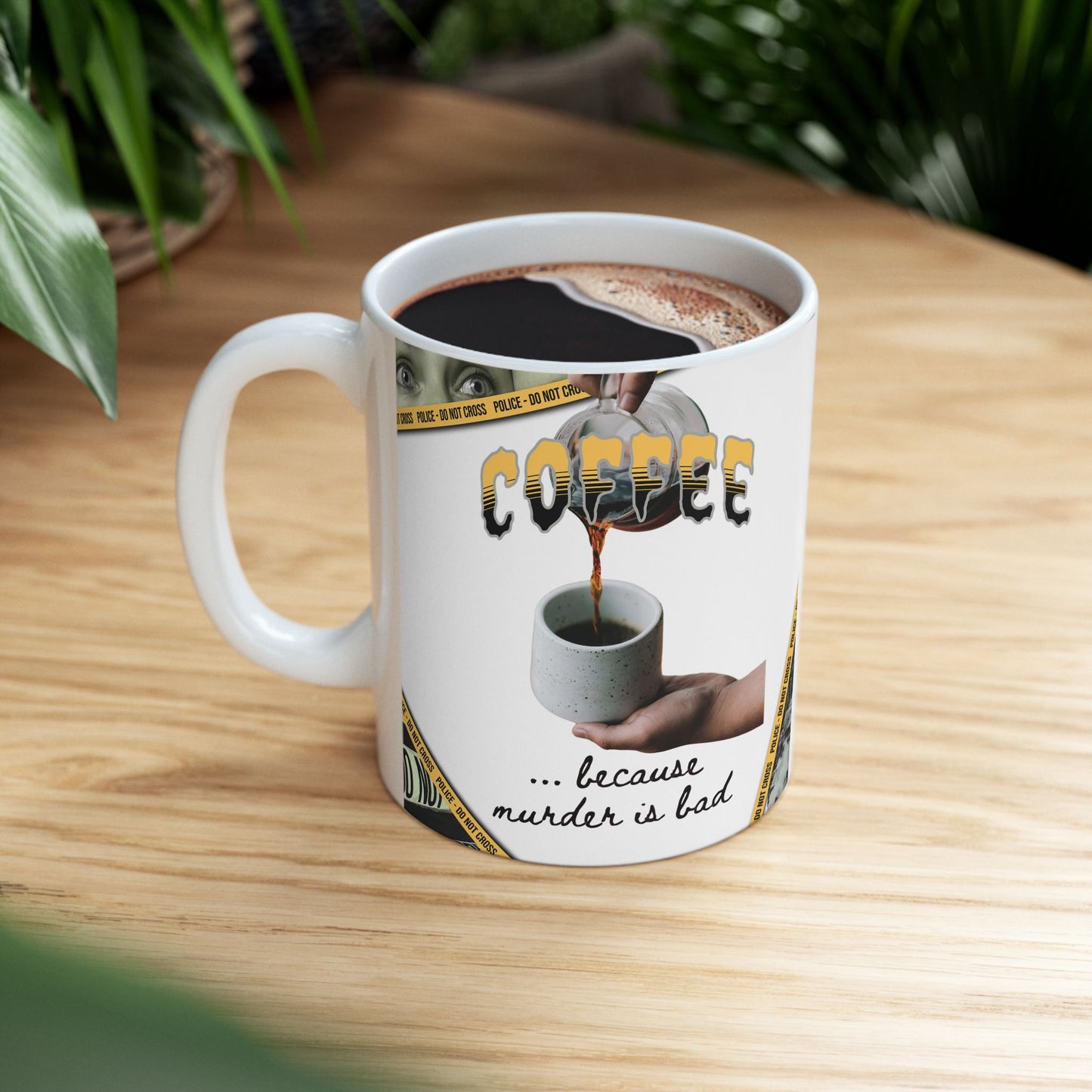 CRIME SHOW ADDICTS - Ceramic Mug - Crime Scene Theme, 11oz & 15oz Options