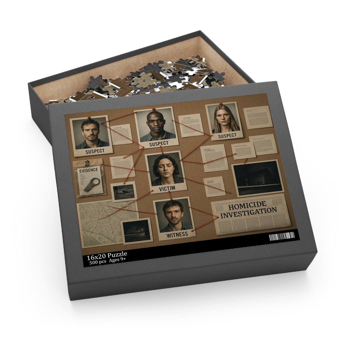 TRUE CRIME - Homicide Investigation Puzzle - 500-Piece Detective Challenge