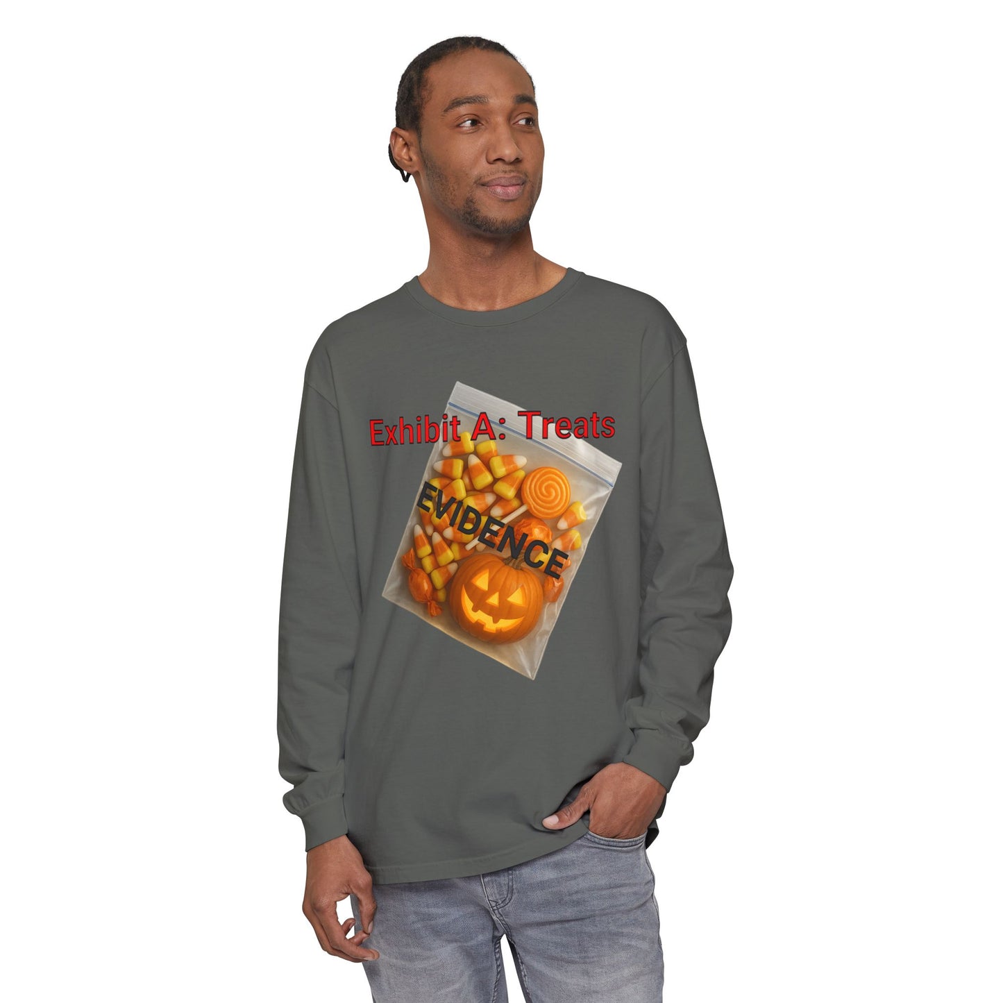 Halloween Evidence Bag Long Sleeve Tee - True Crime Lovers