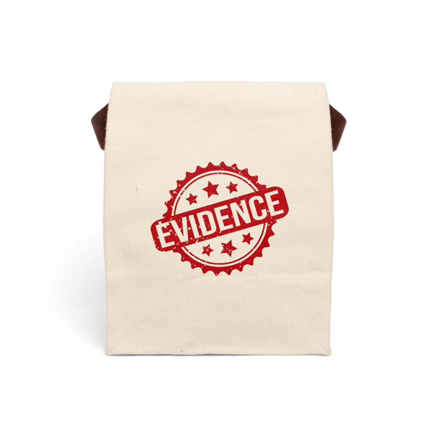 Crime Show Addicts - EVIDENCE Canvas LUNCH BAG with Strap - Fun and Functional Tote for School or Work