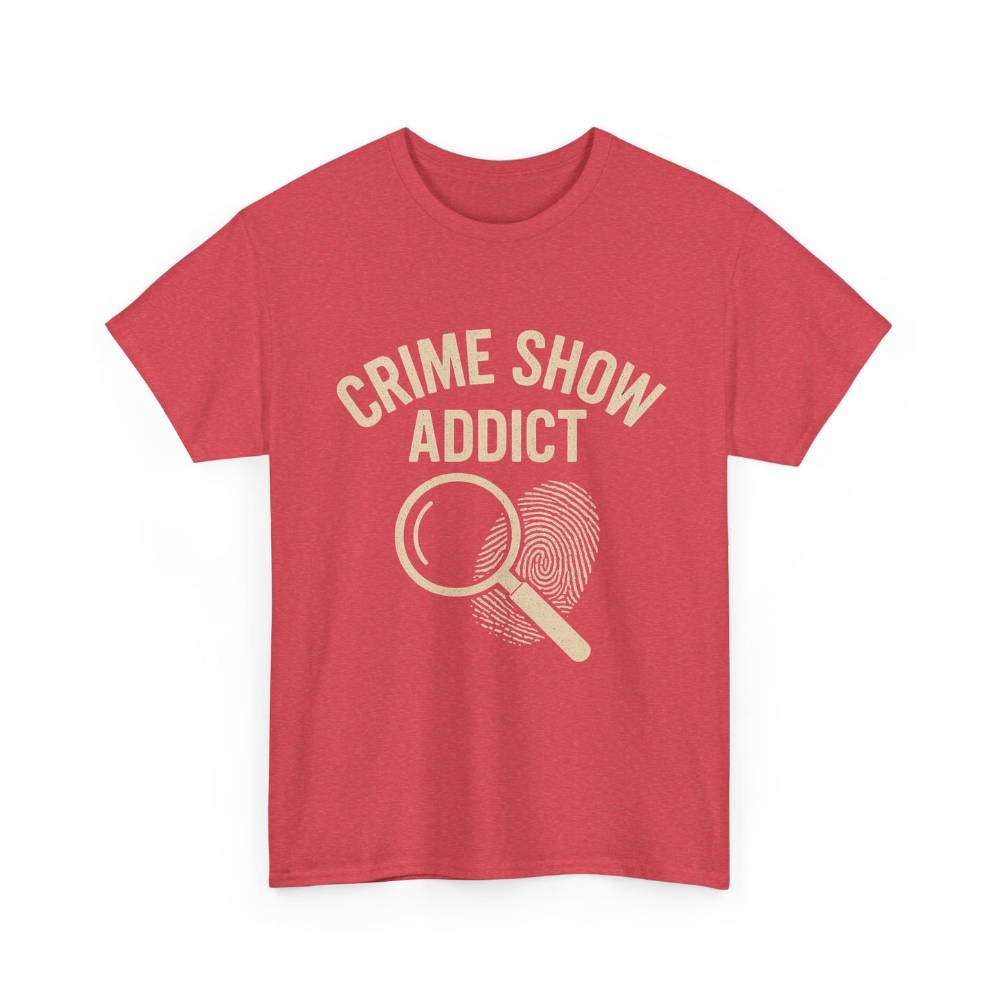 Crime Show Addict Unisex Heavy Cotton Tee - Ideal for True Crime Fans