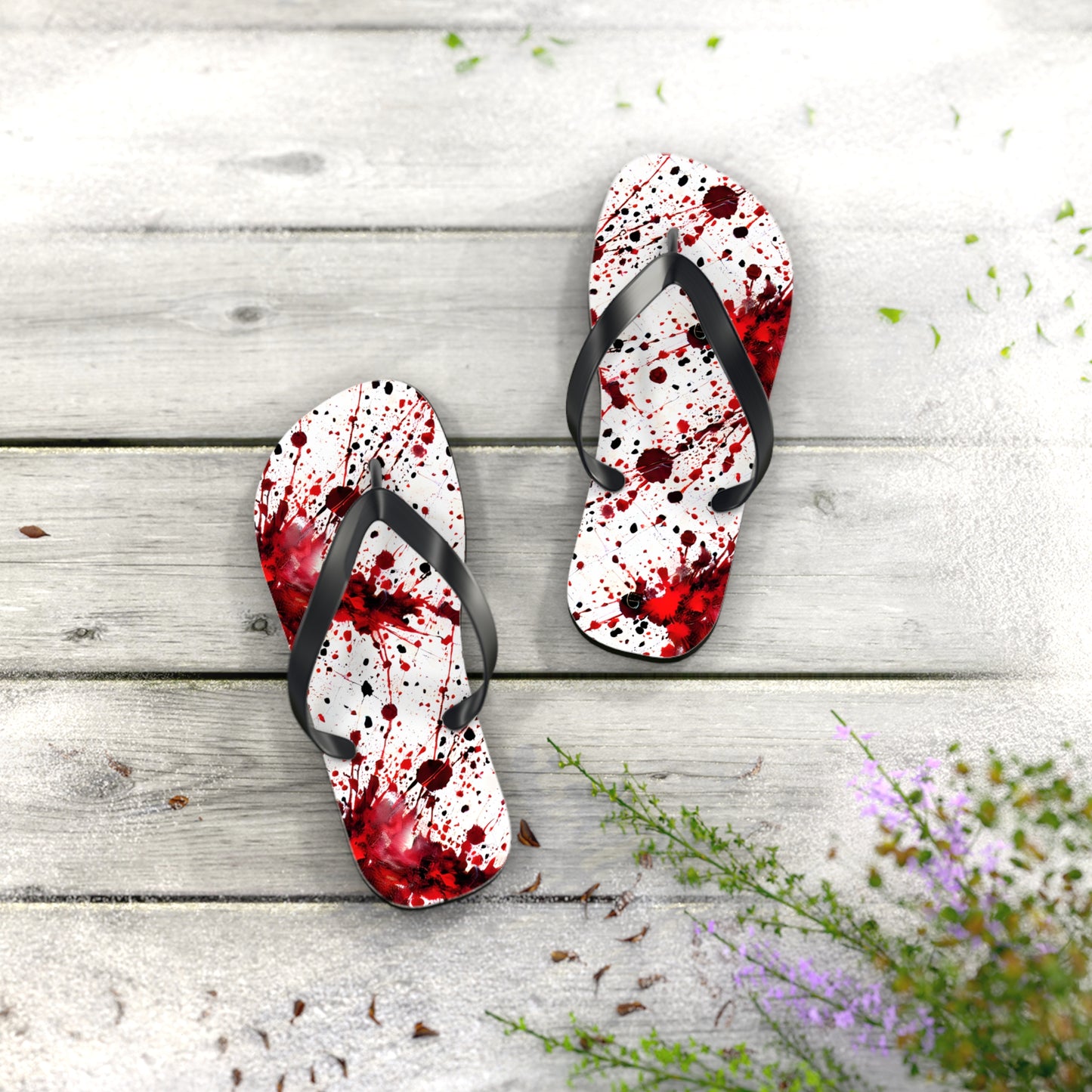 CRIME SCENE - Blood Spatter Evidence - Flip Flops