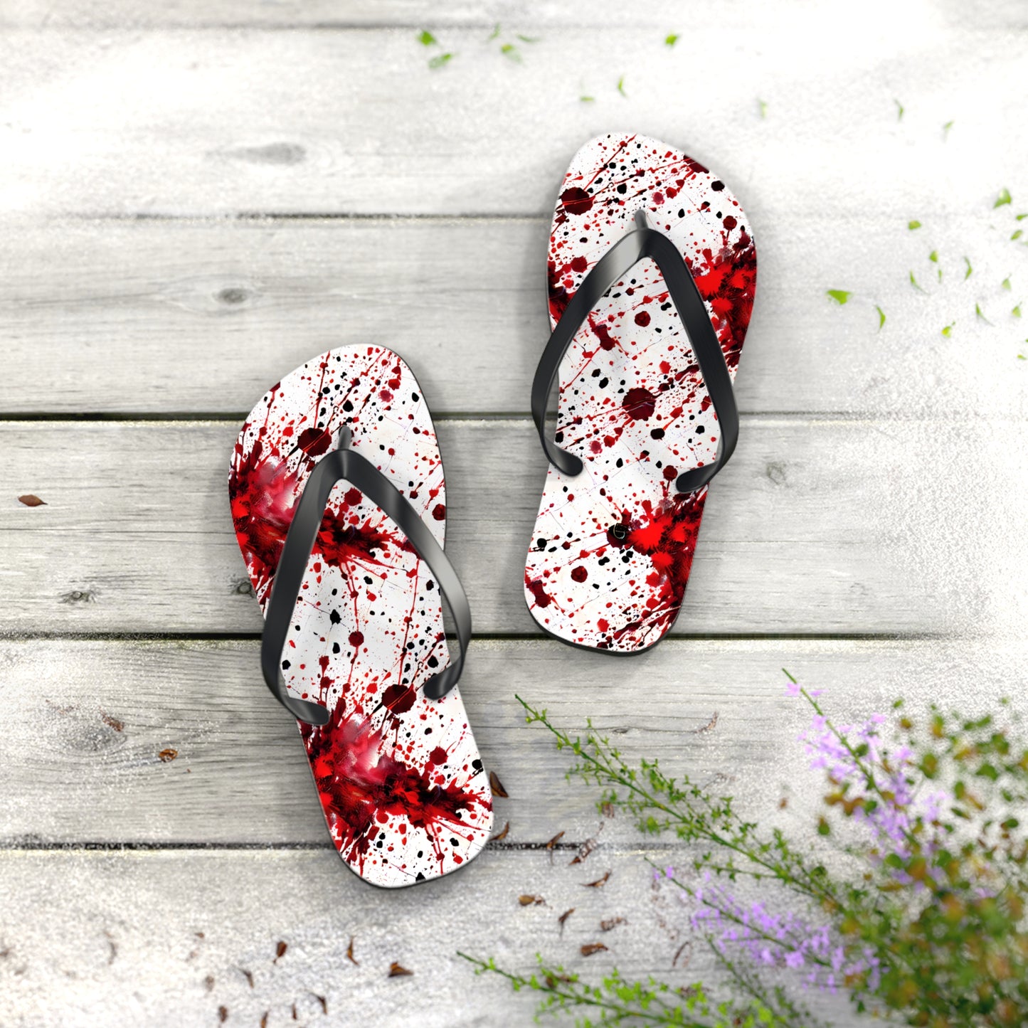 CRIME SCENE - Blood Spatter Evidence - Flip Flops