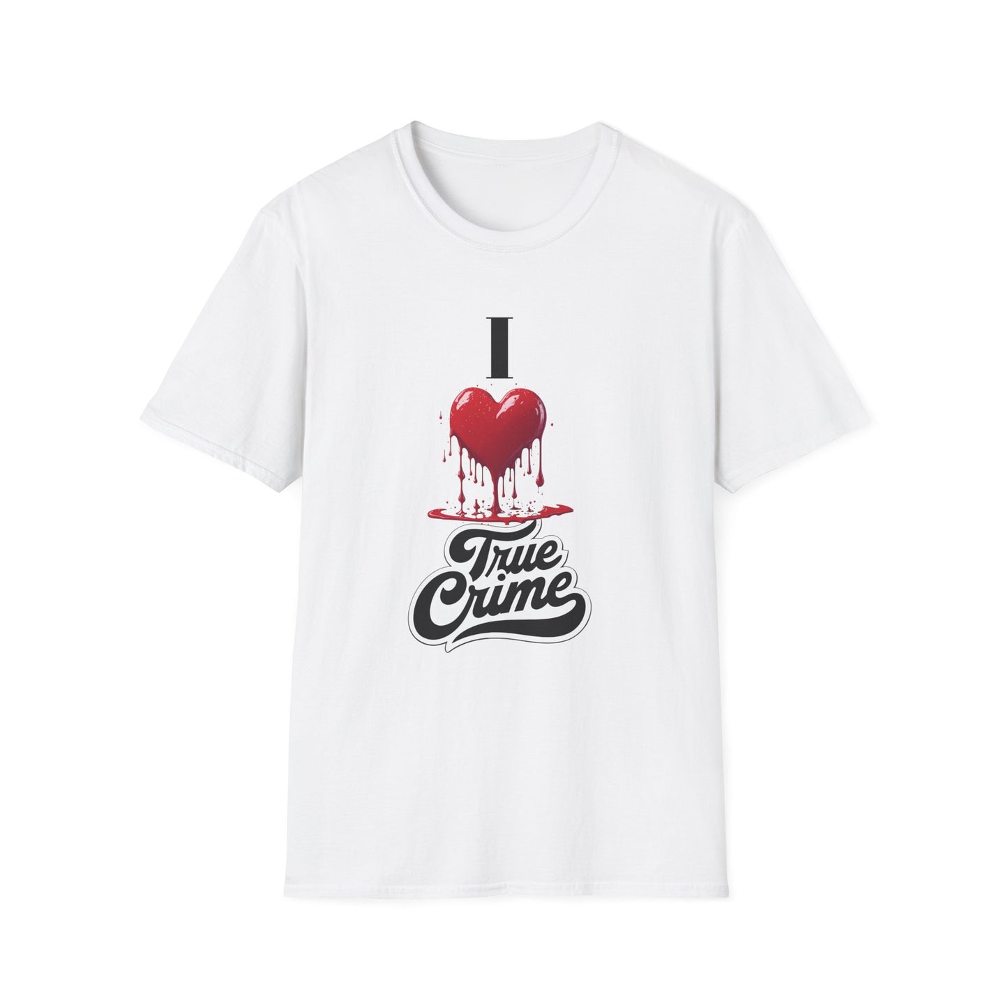 CRIME SHOW ADDICT - Unisex Softstyle T-Shirt - I Heart Design