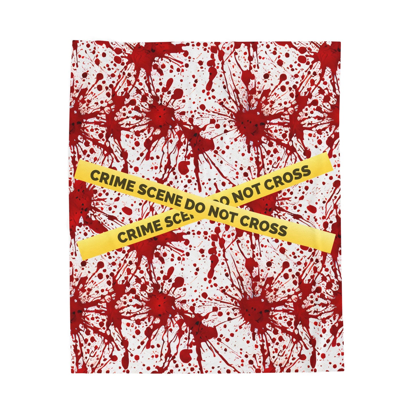Crime Scene Plush Blanket – Cozy Horror Decor for TRUE CRIME FANATICS