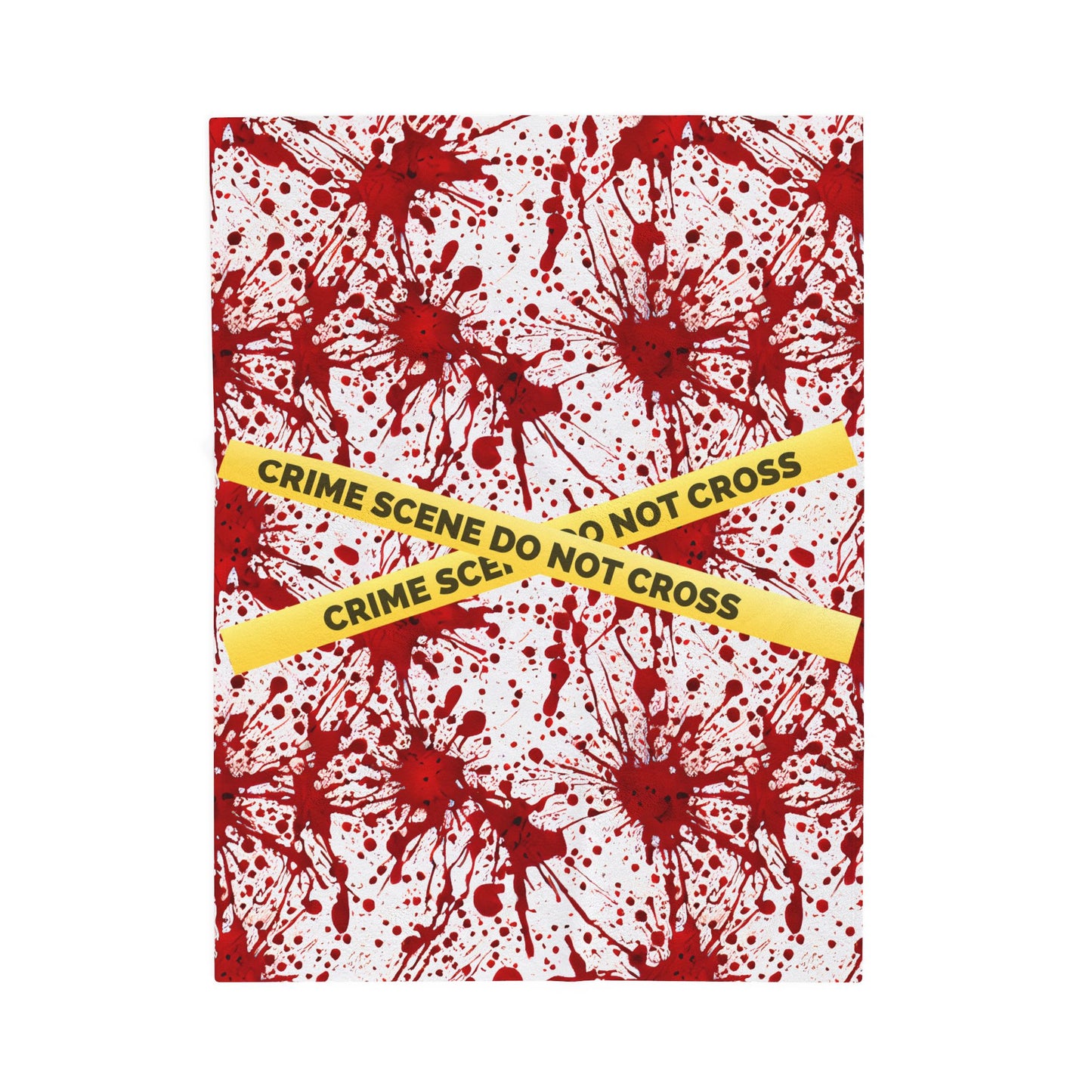 Crime Scene Plush Blanket – Cozy Horror Decor for TRUE CRIME FANATICS