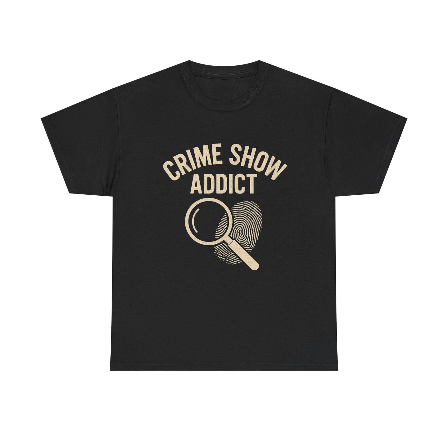 Crime Show Addict Unisex Heavy Cotton Tee - Ideal for True Crime Fans
