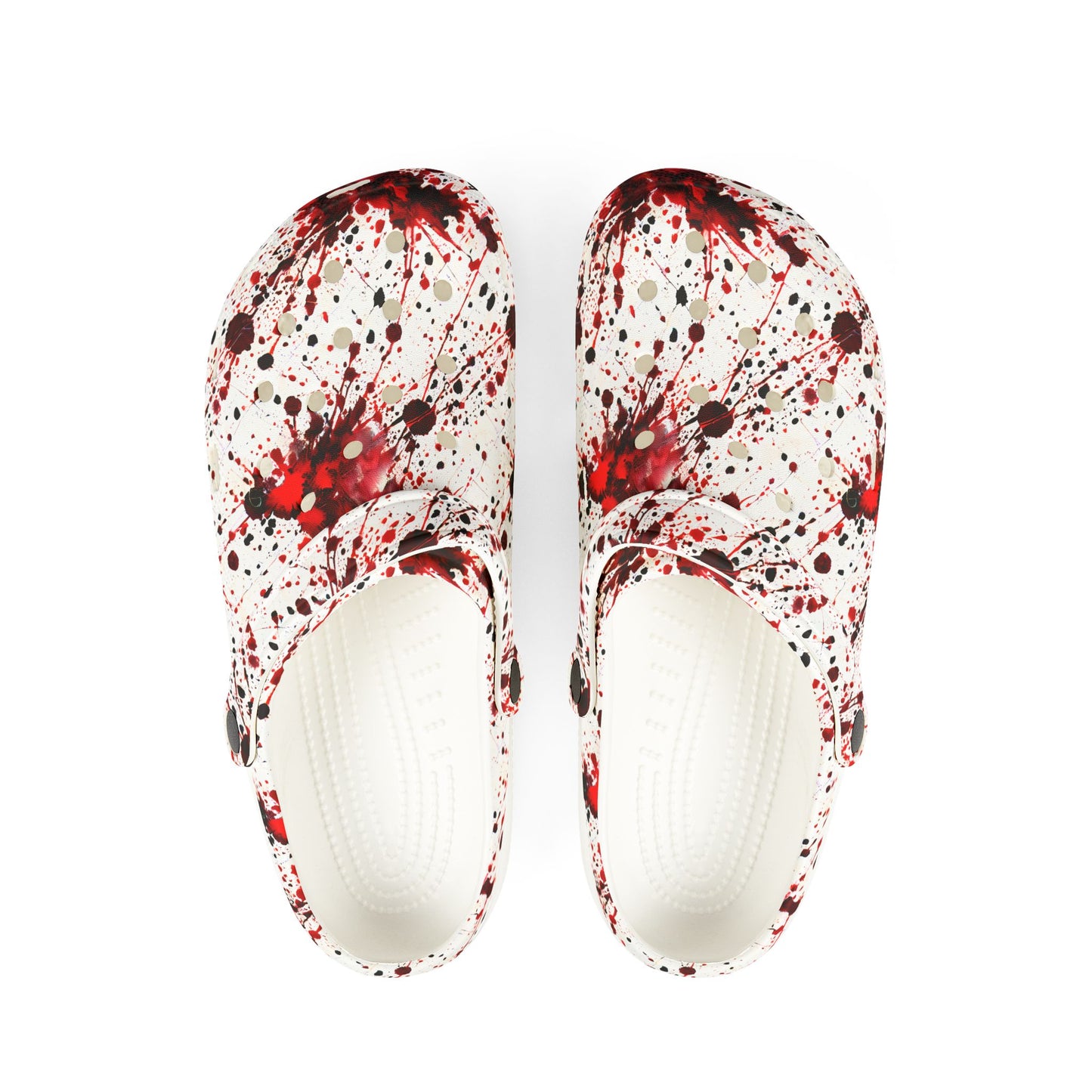 BLOOD SPLATTER - Crime Evidence - EVA Foam Rubber Shoes