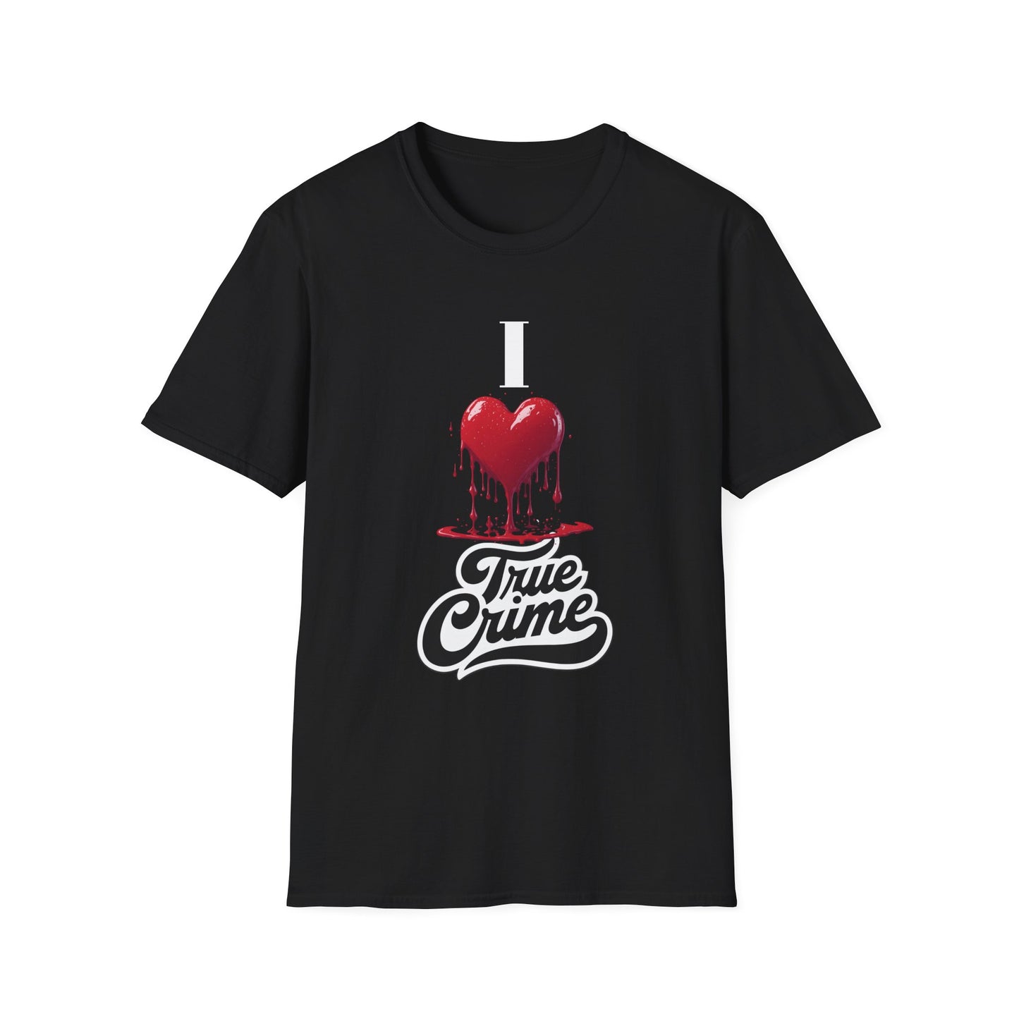CRIME SHOW ADDICT - Unisex Softstyle T-Shirt - I Heart Design