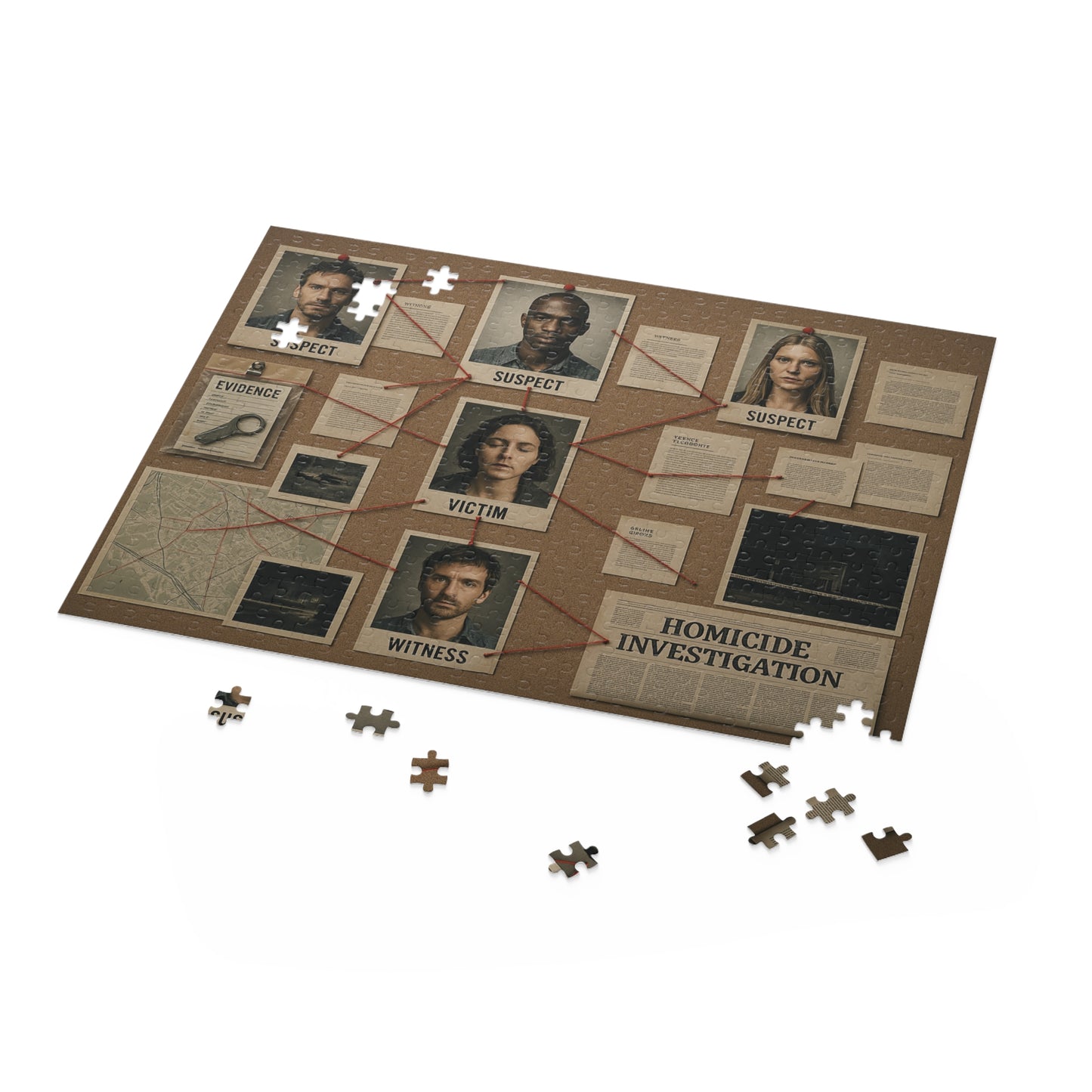 TRUE CRIME - Homicide Investigation Puzzle - 500-Piece Detective Challenge