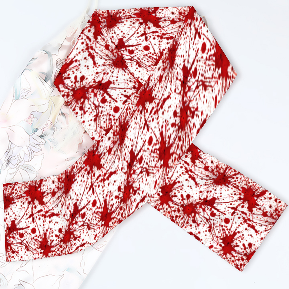 Custom Silk-like Scarf Neckerchief for Women 3.9" x 61.8"
