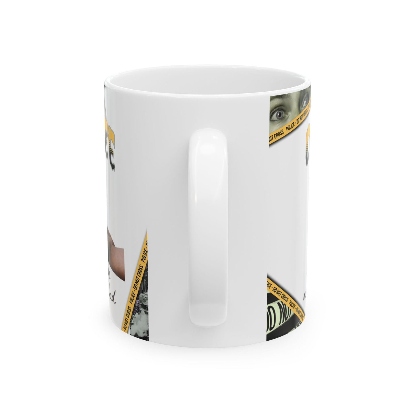 CRIME SHOW ADDICTS - Ceramic Mug - Crime Scene Theme, 11oz & 15oz Options
