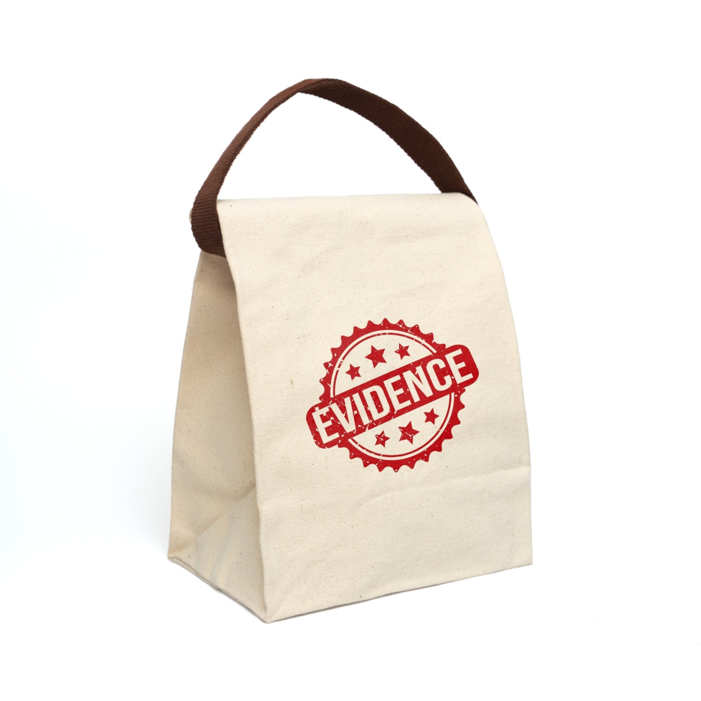 Crime Show Addicts - EVIDENCE Canvas LUNCH BAG with Strap - Fun and Functional Tote for School or Work