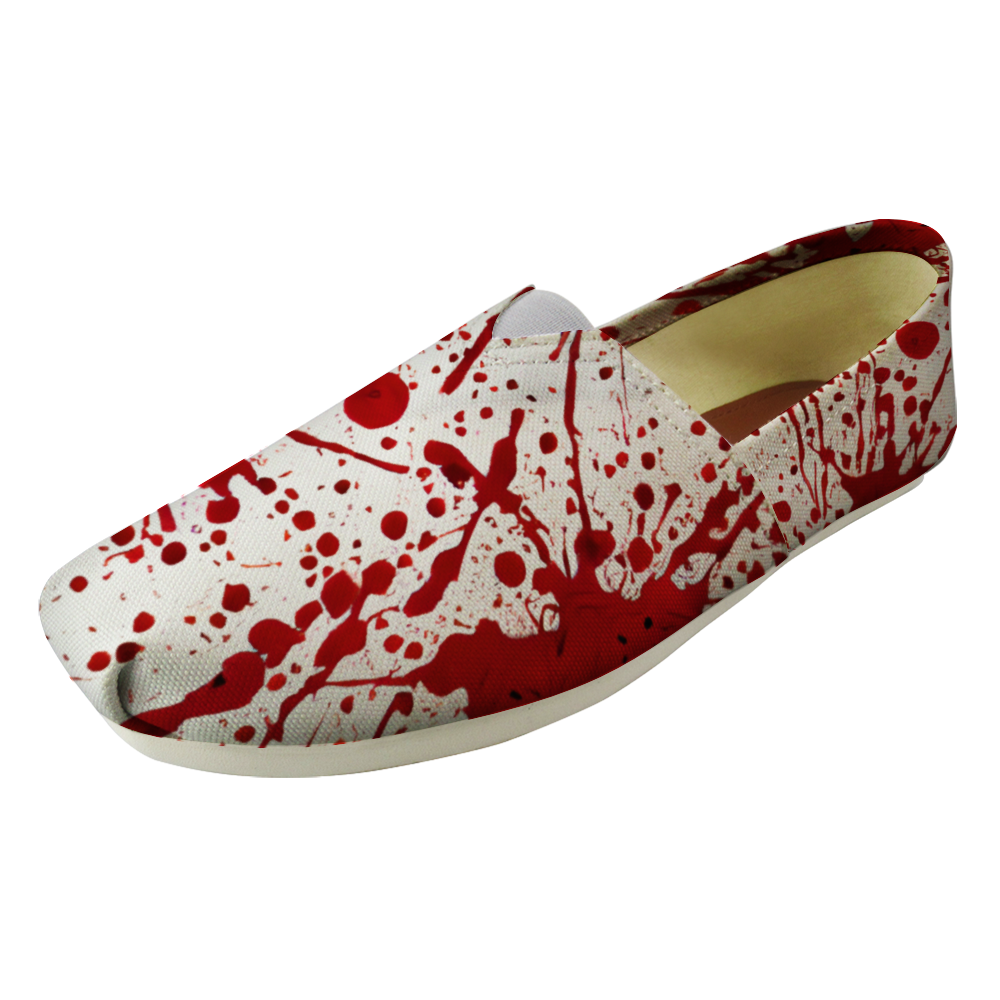BLOOD SPLATTERED - Canvas Slip-on Shoes