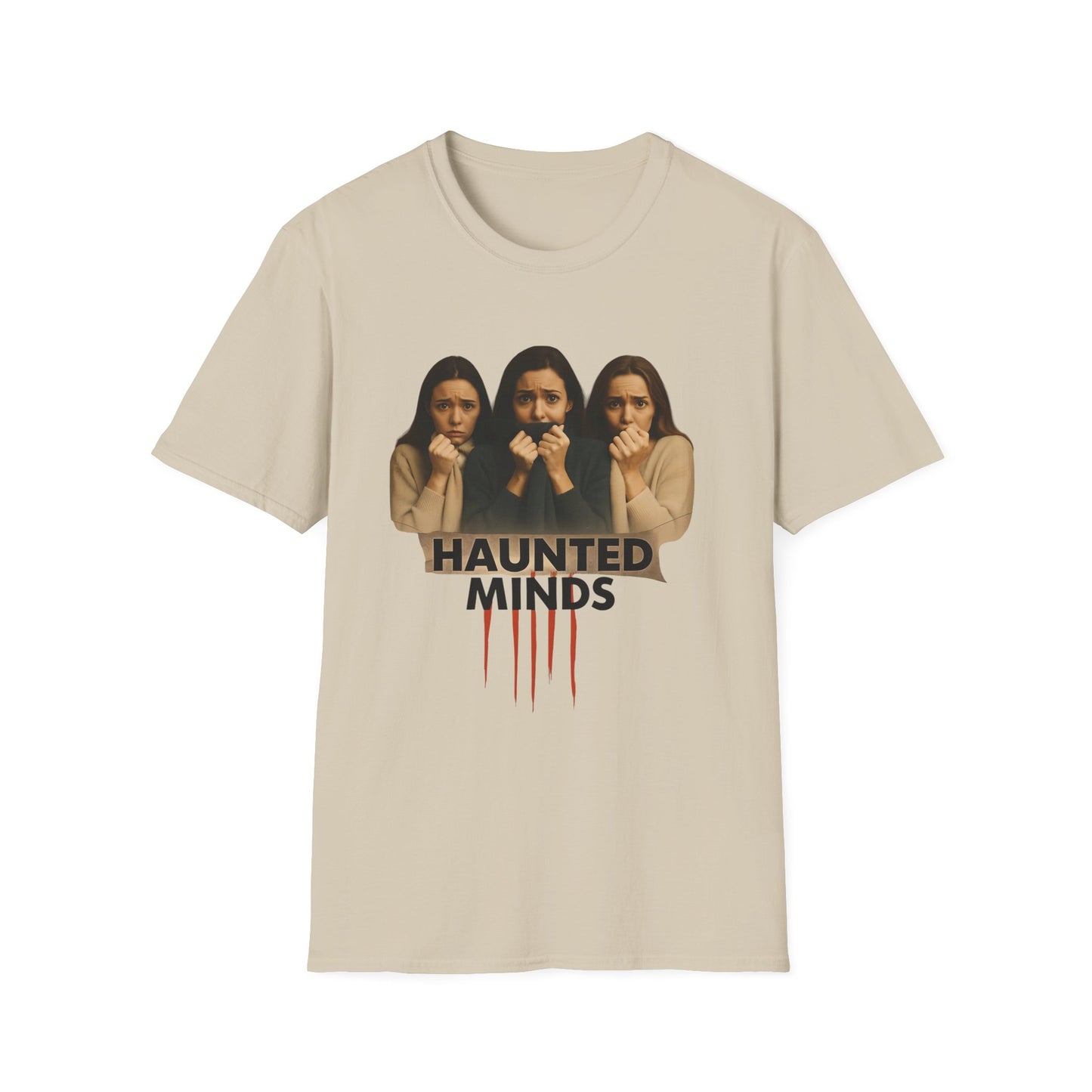 CRIME SHOW ADDICTS - Haunted Minds Unisex Softstyle T-Shirt for Fans of True Crime