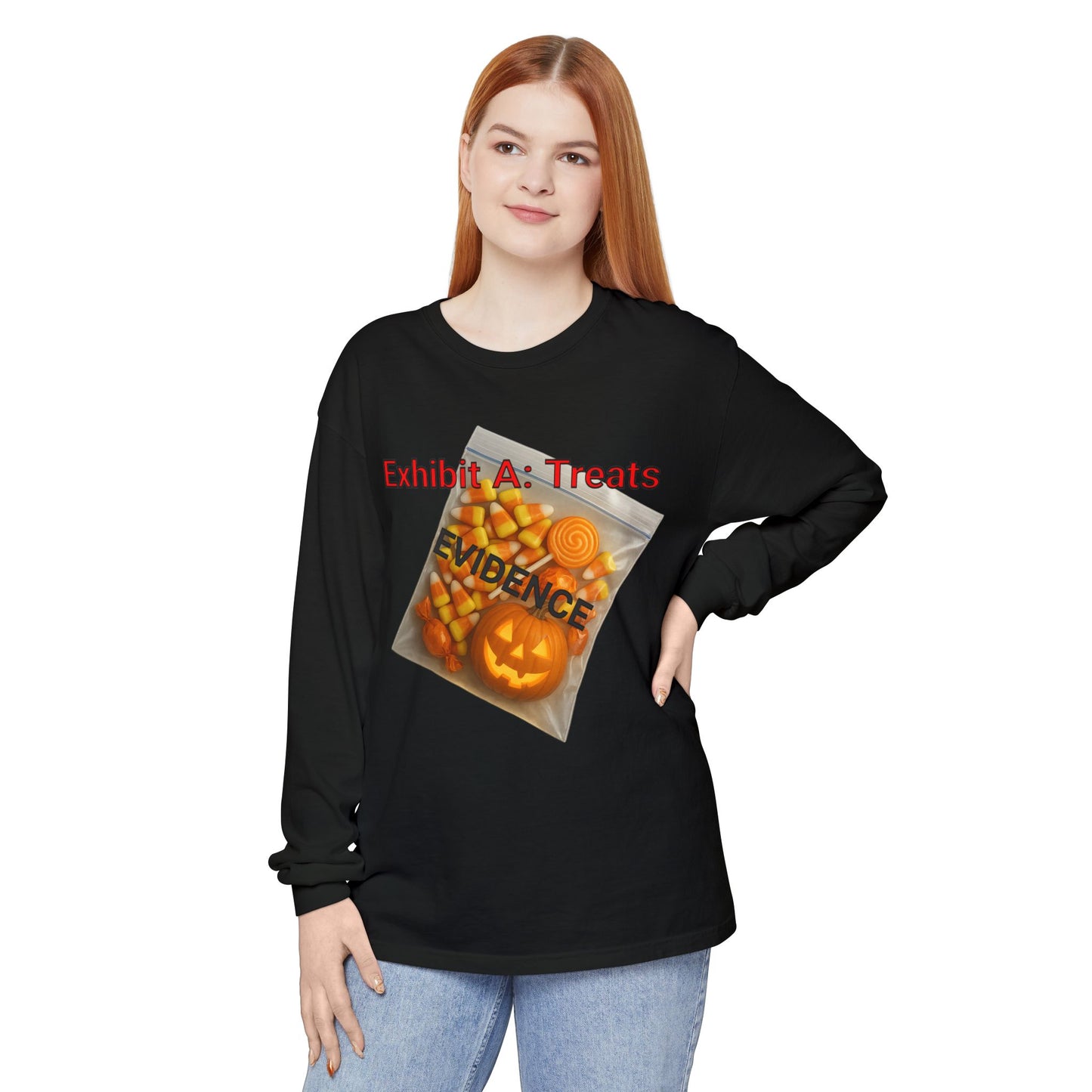 Halloween Evidence Bag Long Sleeve Tee - True Crime Lovers