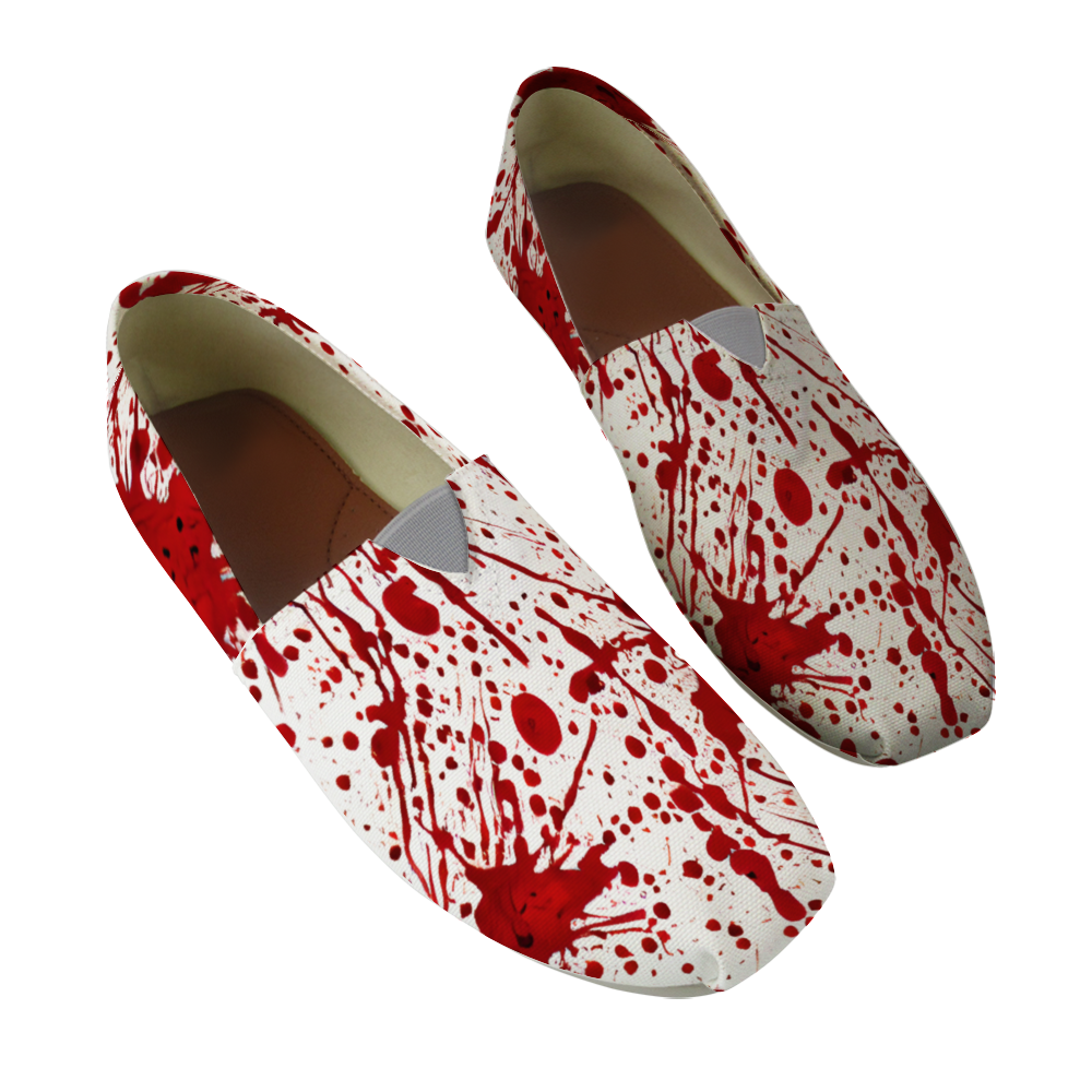 BLOOD SPLATTERED - Canvas Slip-on Shoes