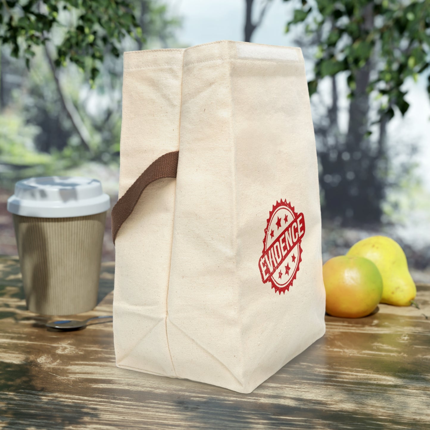 Crime Show Addicts - EVIDENCE Canvas LUNCH BAG with Strap - Fun and Functional Tote for School or Work