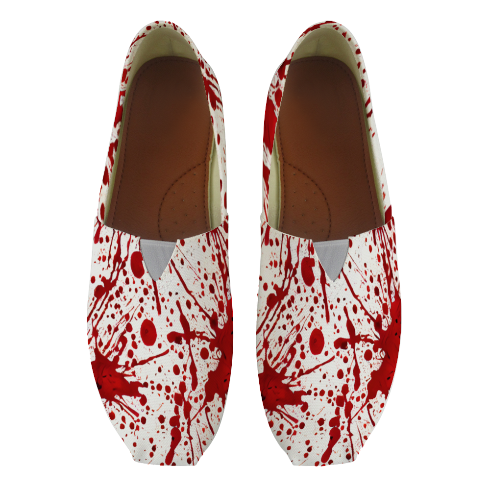 BLOOD SPLATTERED - Canvas Slip-on Shoes