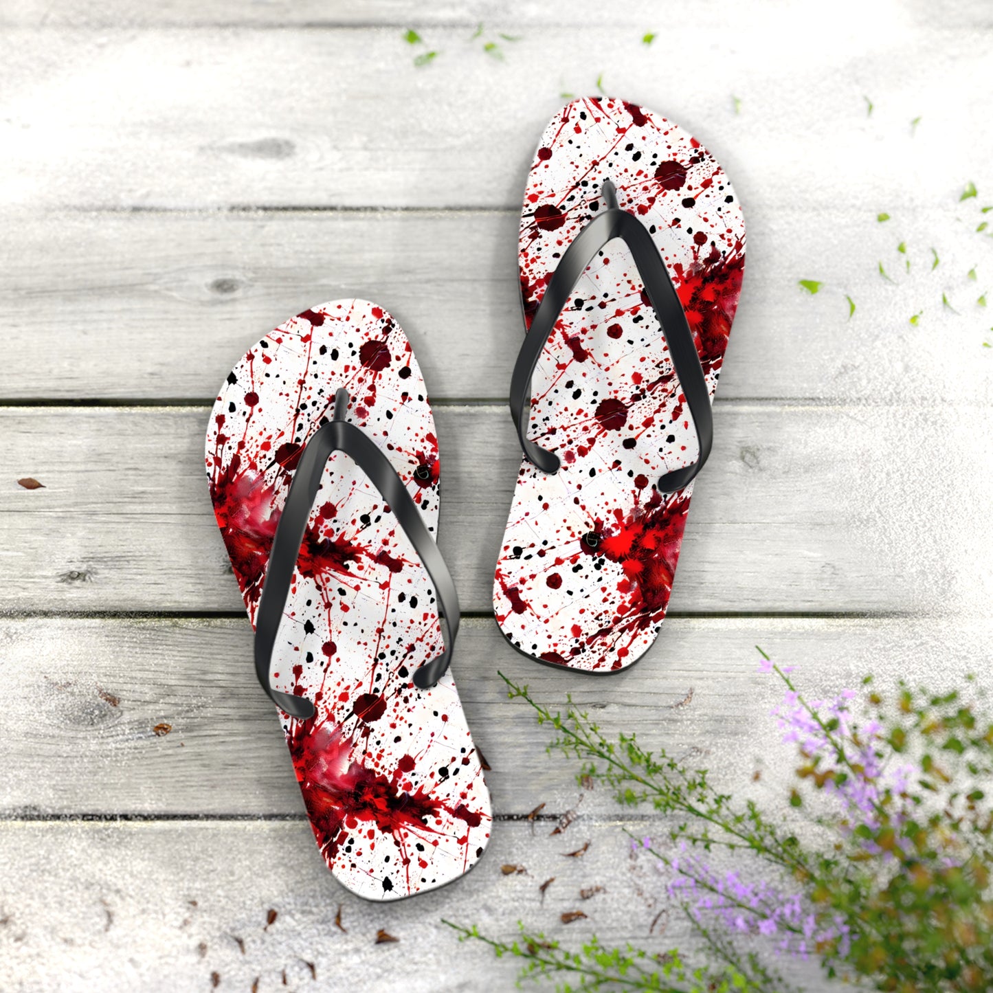 CRIME SCENE - Blood Spatter Evidence - Flip Flops