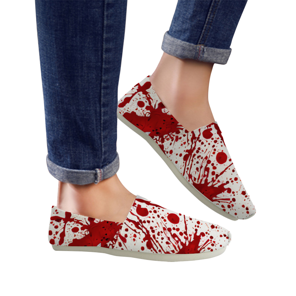 BLOOD SPLATTERED - Canvas Slip-on Shoes