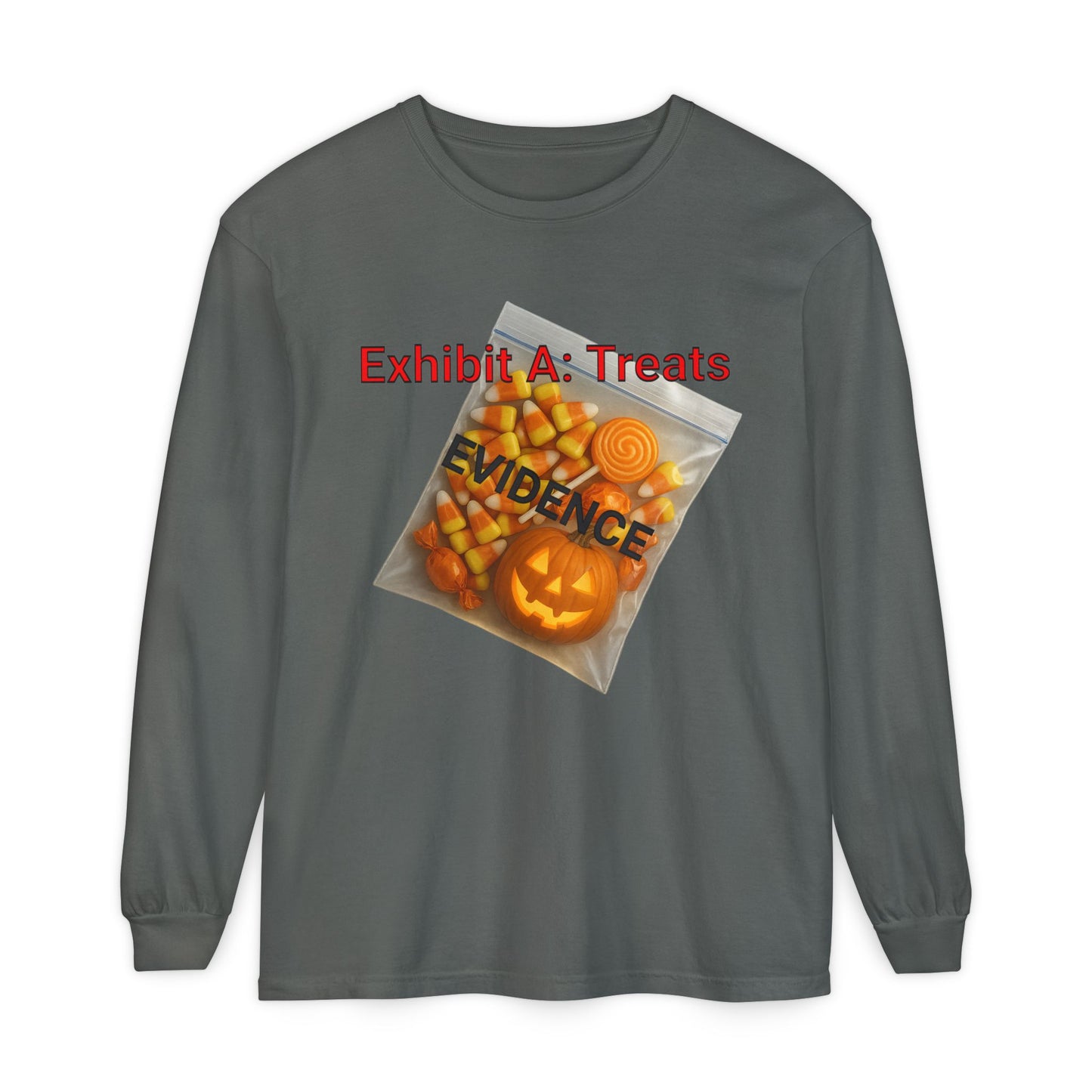 Halloween Evidence Bag Long Sleeve Tee - True Crime Lovers