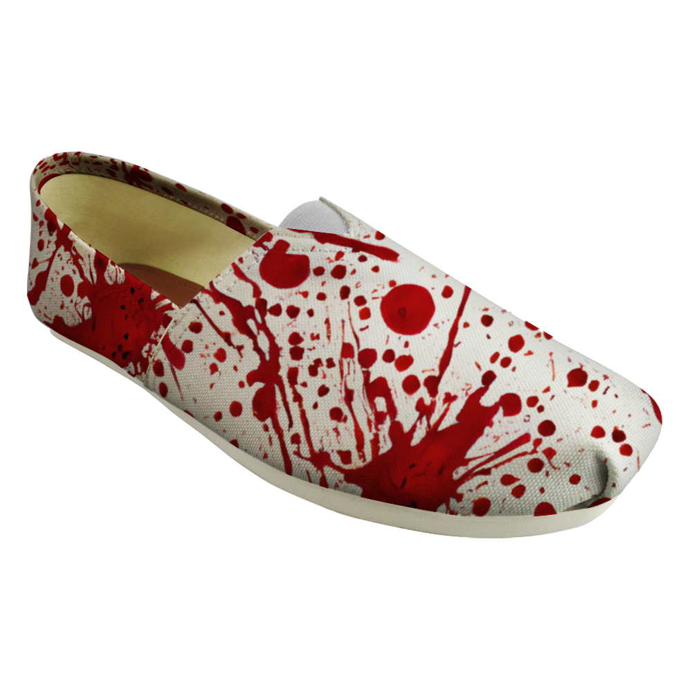 BLOOD SPLATTERED - Canvas Slip-on Shoes