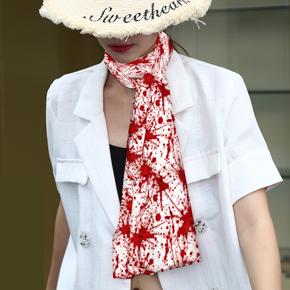 Custom Silk-like Scarf Neckerchief for Women 3.9" x 61.8"