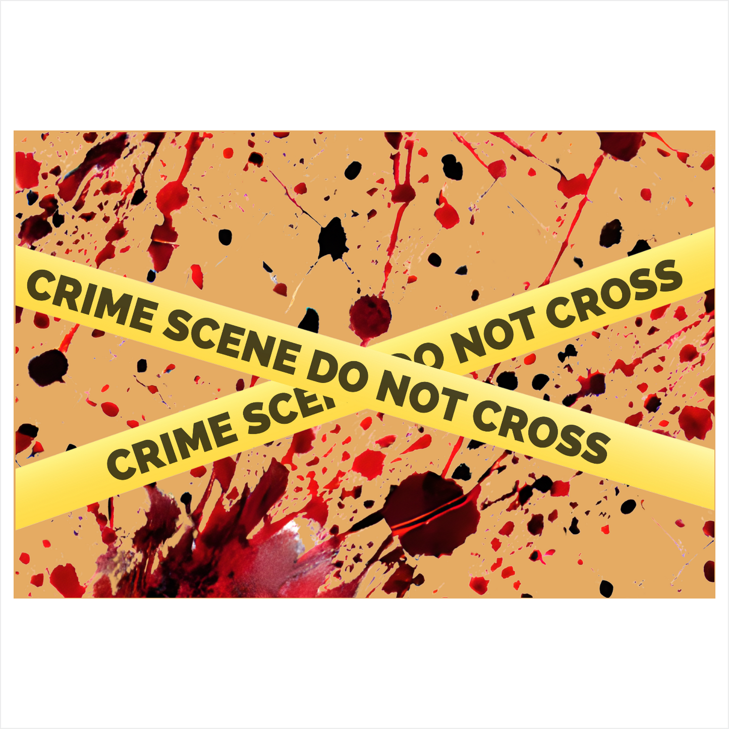 Crime Show Addicts - WELCOME DOOR MAT - Crime Scene