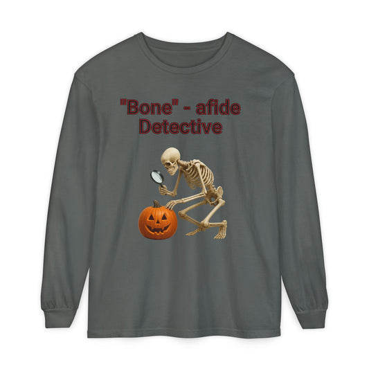 Halloween Skeleton Detective Long Sleeve T-Shirt