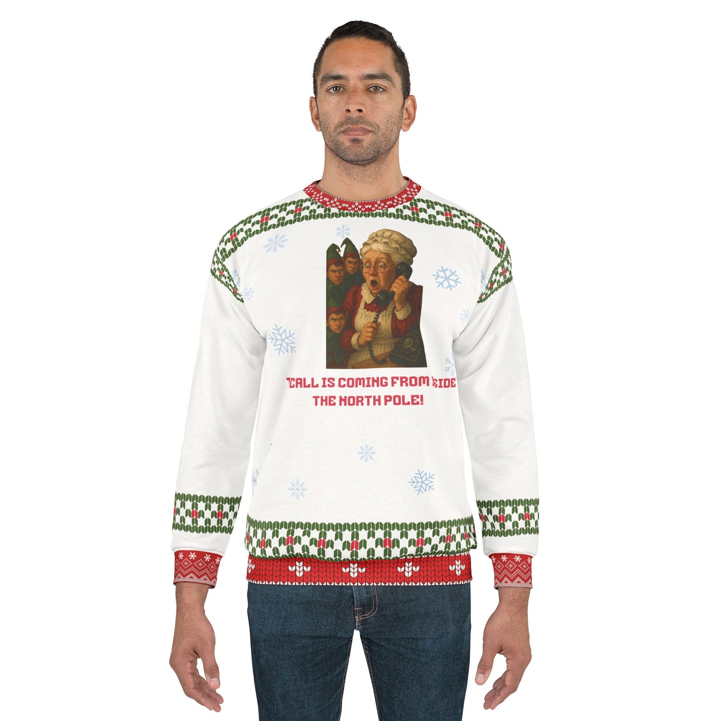 Funny Christmas Sweater • “Call Is Coming From Inside the North Pole” Sweatshirt • Dark Humor Holiday Top • True Crime Xmas Gift