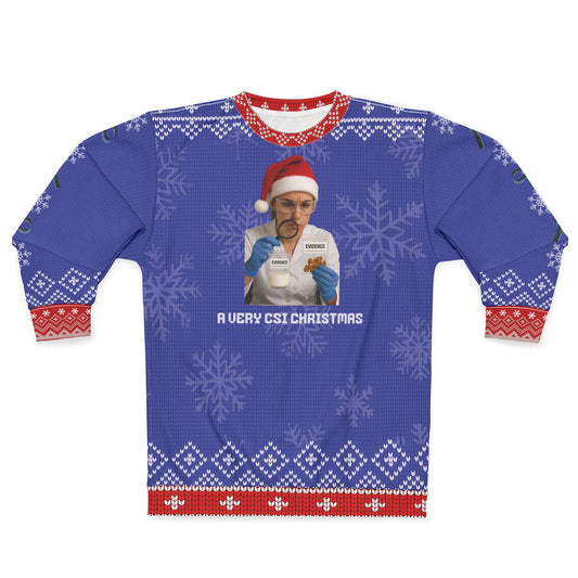 CSI Christmas Sweater • “A Very CSI Christmas” Funny Forensic Holiday Sweatshirt • True Crime Xmas Sweater • Dark Humor Gift for Crime Fans