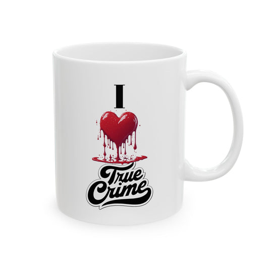 CRIME SHOW ADDICTS - Mug - I Love True Crime