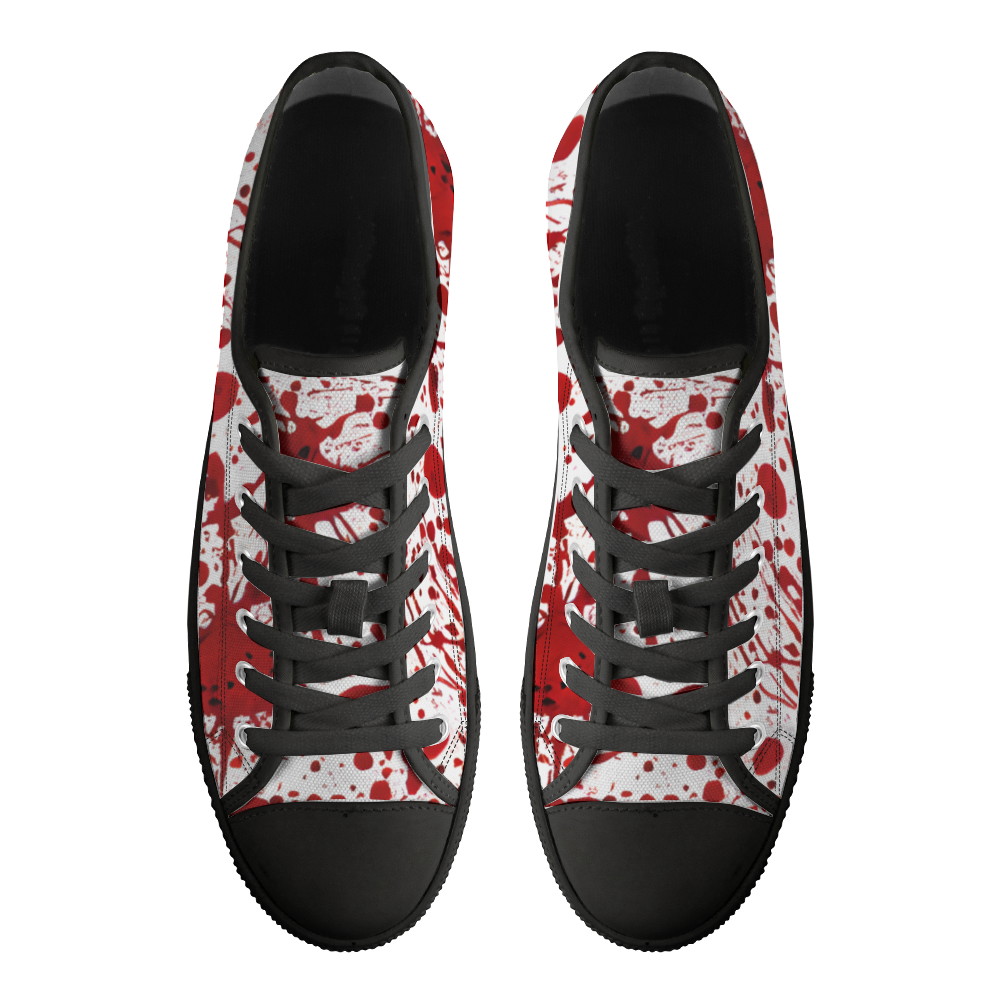 tennis shoes with blood