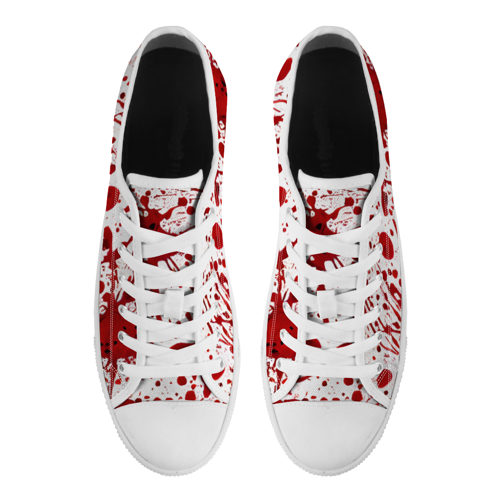 tennis shoes with blood